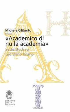 Cover 'Academico di nulla academia'. Sette studi su Giordano Bruno