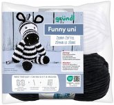 gründl Funny uni SB-Pack Zebra Zottel, Chenillegarn, Häkelset gründl Funny uni SB-Pack Zebra Zottel, Chenillegarn, Häkelset