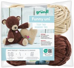 gründl Funny uni SB-Pack Teddy Theo, Chenillegarn, Häkelset