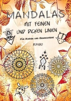 Cover Mandalas mit feinen und dicken Linien
