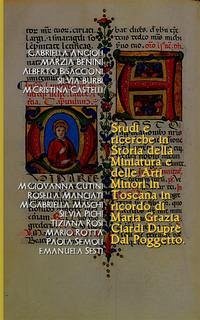Cover Studi e ricerche in storia della miniatura e delle arti minori in Toscana. In ricordo di Maria Grazia Ciardi Dupré Dal Poggetto