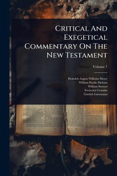 Cover Critical And Exegetical Commentary On The New Testament