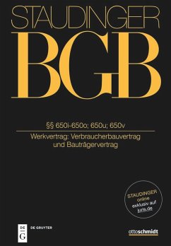 Cover Staudinger BGB §§ 650i-650o; 650u-650v (Verbraucherbauvertrag und Bauträgervertrag)