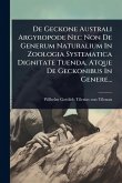 De Geckone Australi Argyropode Nec Non De Generum Naturalium In Zoologia Systematica Dignitate Tuenda, Atque De Geckonibus In Genere...