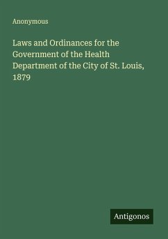 Cover Laws and Ordinances for the Government of the Health Department of the City of St. Louis, 1879