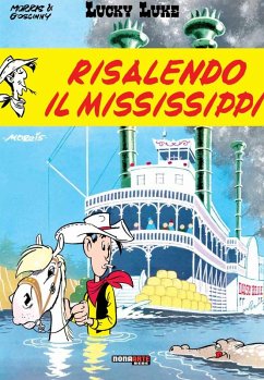 Cover Risalendo il Mississippi. Lucky Luke