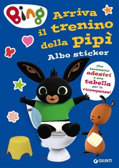 Cover Arriva il trenino della pipì. Bing. Albo sticker
