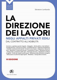 Cover La direzione dei lavori negli appalti privati edili. Dal contratto all'agibilità