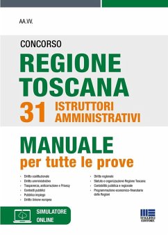Cover Concorso regione Toscana 31 istruttori amministrativi. Manuale per tute le prove