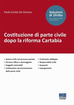 Costituzione di parte civile dopo la riforma Cartabia - de Simone, Paolo Emilio