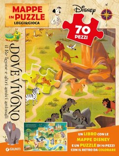 Cover Dove vivono il Re Leone e altri amici animali. Mappe in puzzle. Leggi&Gioca