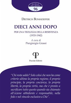 Cover Dieci anni dopo. Per una teologia della resistenza (1933-1942)