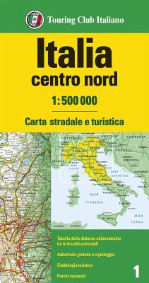 Cover Italia centro nord 1:500.000. Carta stradale e turistica