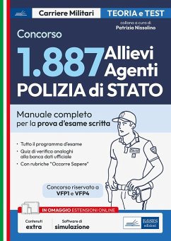 Cover Concorso 1887 Allievi Agenti Polizia di Stato. Manuale completo per la prova d'esame scritta