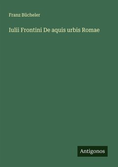 Cover Iulii Frontini De aquis urbis Romae