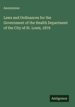 Cover Laws and Ordinances for the Government of the Health Department of the City of St. Louis, 1879