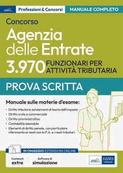 Cover Concorso Agenzia delle Entrate. 3970 funzionari per attività tributaria. Manuale sulle materie della prova scritta
