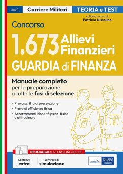 Cover Concorso 1.673 allievi finanzieri Guardia di finanza. Manuale completo per la preparazione a tutte le fasi di selezione. Teoria e test