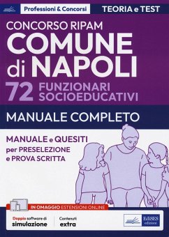 Cover Concorso Comune di Napoli 72 funzionari socioeducativi. Manuale e quesiti per la preselezione e la prova scritta