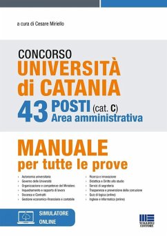 Concorso Università di Catania. 43 posti area amministrativa (cat. C). Manuale per tutte le prove
