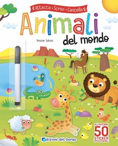 Cover Animali del mondo. Attacca scrivi cancella