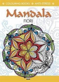 Cover Mandala fiori. Colouring book. Anti-stress