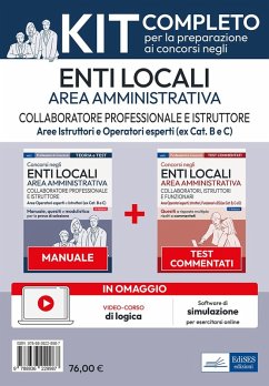 Cover Kit concorsi Collaboratore professionale e Istruttore negli enti locali. Area amministrativa