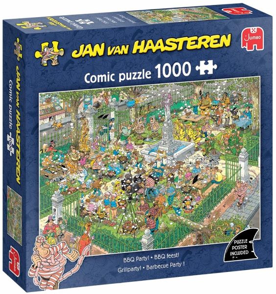 Jumbo 1110100530 - Jan van Haasteren, Grillparty, Comic-Puzzle, 1000 Teile