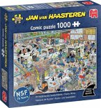 Jumbo 1110100539 - Jan van Haasteren, Puzzle- und Spielefabrik, Comic-Puzzle, 1000 Teile