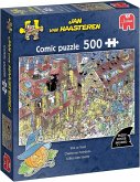 Jumbo 1110100534 - Jan van Haasteren, Süßes oder Saures, Halloween Comic-Puzzle, 500 Teile