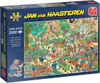Jumbo 1110100536 - Jan van Haasteren, Traumhaft schöne Schmetterlinge, Comic-Puzzle, 2000 Teile