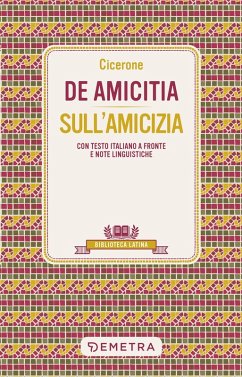 Cover De amicitia-Sull'amicizia. Testo latino a fronte e note linguistiche