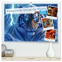 Cover Fantasievolle Könige der Wildnis (hochwertiger Premium Wandkalender 2026 DIN A2 quer), Kunstdruck in Hochglanz