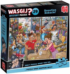 Cover Jumbo 1110100513 - Wasgij Mystery 29, Spenden-Desaster, Comic-Puzzle, 1000 Teile
