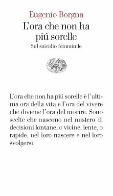 Cover L' ora che non ha più sorelle. Sul suicidio femminile