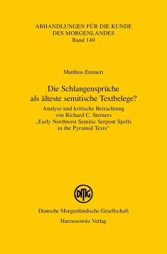 Cover Die Schlangensprüche als älteste semitische Textbelege? (eBook, PDF)