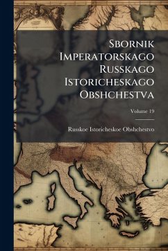 Cover Sbornik Imperatorskago Russkago Istoricheskago Obshchestva