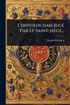 Cover L'ontologisme JugÃ(c) Par Le Saint-siège...