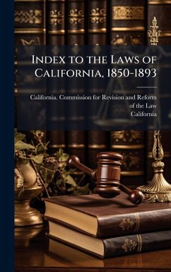Cover Index to the Laws of California, 1850-1893