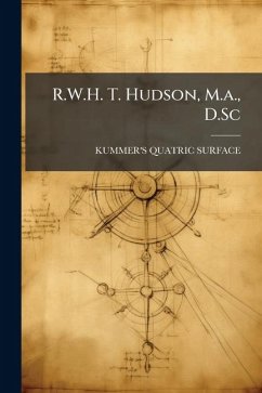 Cover R.W.H. T. Hudson, M.a., D.Sc
