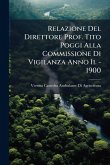 Relazione Del Direttore Prof. Tito Poggi Alla Commissione Di Vigilanza Anno Ii. - 1900