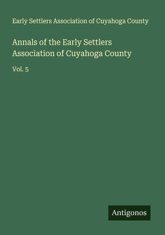 Cover Annals of the Early Settlers Association of Cuyahoga County