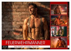 Cover Feuerwehrmänner - Sexy Körper und heiße Flammen (Wandkalender 2026 DIN A3 quer), CALVENDO Monatskalender