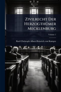 Cover Zivilrecht Der HerzogthÃ1/4mer Mecklenburg