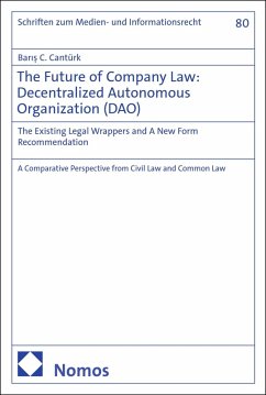 Cover The Future of Company Law: Decentralized Autonomous Organization (DAO) (eBook, PDF)