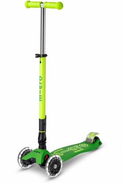 micro mobility - maxi micro deluxe foldable neon LED parrot green micro mobility - maxi micro deluxe foldable neon LED parrot green
