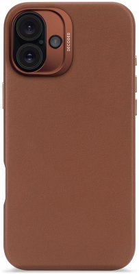 Cover Decoded Leather Backcover iPhone 16 Plus Tan