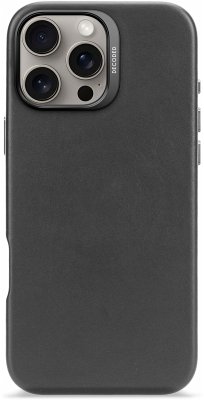 Cover Decoded Leather Backcover iPhone 16 Pro Max Black