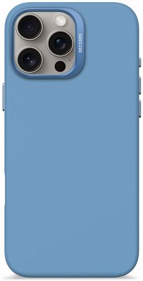 Cover Decoded AntiMicrobial Silicone Backc. iPhone 16 Pro Max L. Blue