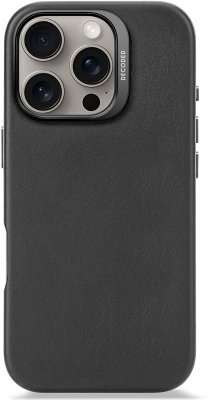 Cover Decoded Leather Backcover iPhone 16 Pro Black